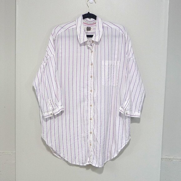 ANTHRO PILCRO OVERSIZE BOYFRIEND SHIRT SIZE XL - Picture 2 of 10